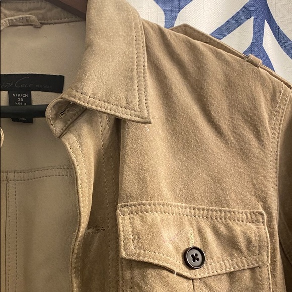 Tan Kenneth Cole 100% Suede Leather Jacket - Small - Picture 2 of 7